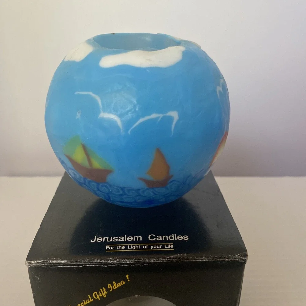 The Original Jerusalem Candle Glowing Hand Crafted Light of‎ Life With Box